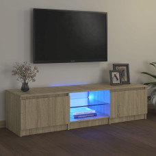 Vidaxl TV skapītis ar LED lampiņām, ozolkoka krāsa, 140x40x35,5 cm