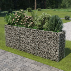 Vidaxl gabions, augstā puķu kaste, cinkots tērauds, 270x50x100 cm