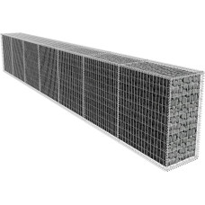 Vidaxl gabions ar vāku, cinkots tērauds, 600x50x100 cm