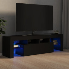 Vidaxl TV galdiņš ar LED lampiņām, 140x36,5x40 cm, melns