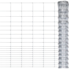 Vidaxl dārza žogs, cinkots tērauds, 50x1,6 m, sudraba krāsa