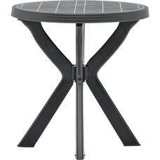 Vidaxl bistro galds, antracītpelēks, Ø70 cm, plastmasa