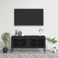 Vidaxl TV skapītis, 105x35x50 cm, tērauds, melns