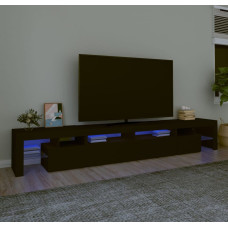 Vidaxl TV skapītis ar LED apgaismojumu, melns, 260x36,5x40 cm