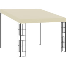 Vidaxl dārza nojume, stiprināma pie sienas, 3x3 m, krēmkrāsas audums