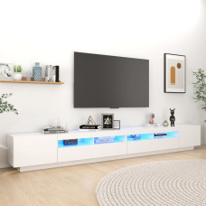 Vidaxl TV skapītis ar LED lampiņām, 300x35x40 cm, balts