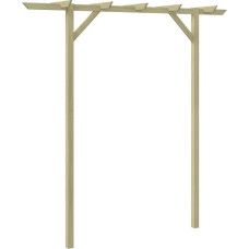 Vidaxl dārza pergola, 205x40x203 cm, koks