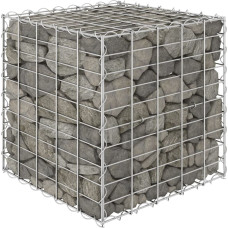 Vidaxl gabions, augstā puķu kaste, tērauda stieple, 50x50x50 cm