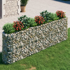 Vidaxl gabions, augstā puķu kaste, cinkota dzelzs, 330x50x100 cm