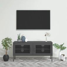 Vidaxl TV skapītis, 105x35x50 cm, tērauds, antracītpelēks