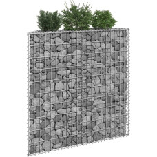 Vidaxl gabions, augstā puķu kaste, cinkots tērauds, 100x20x100 cm