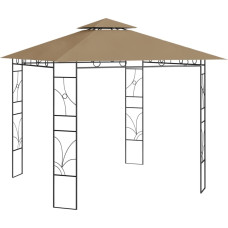 Vidaxl dārza nojume, 3x3x2,7 m, pelēkbrūna, 160 g/m²