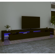 Vidaxl TV skapītis ar LED apgaismojumu, melns, 290x36,5x40 cm