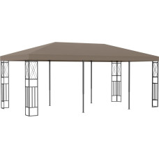 Vidaxl dārza nojume, 6x3 m, pelēkbrūns audums