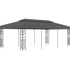 Vidaxl dārza nojume, 3x6 m, antracītpelēka