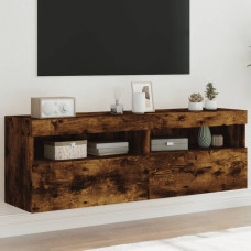 Vidaxl TV plaukti ar LED lampiņām, 2 gab., 60x30x40 cm, ozolkoka krāsa