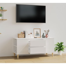 Vidaxl TV skapītis, balts, 102x44,5x50 cm, inženierijas koks