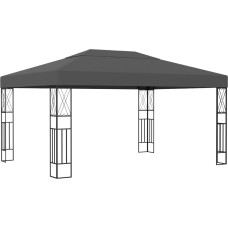 Vidaxl dārza nojume, 3x4 m, antracītpelēks audums