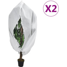 Vidaxl augu pārsegi ar rāvējslēdzēju, 2 gab., 70 g/m², flīss,3,14x2,5m