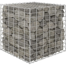 Vidaxl gabions, augstā puķu kaste, tērauda stieple, 60x60x60 cm