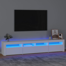 Vidaxl TV skapītis ar LED apgaismojumu, balts, 210x35x40 cm