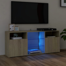 Vidaxl TV galdiņš ar LED lampiņām, 120x30x50 cm, ozolkoka krāsā