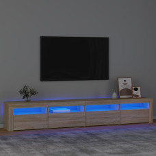 Vidaxl TV skapītis ar LED apgaismojumu, ozolkoka krāsa, 240x35x40 cm