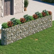 Vidaxl gabions, augstā puķu kaste, cinkota dzelzs, 470x50x100 cm