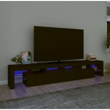 Vidaxl TV skapītis ar LED apgaismojumu, melns, 230x36,5x40cm