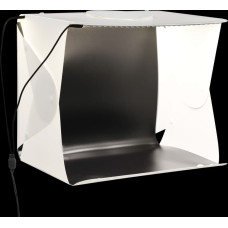 Vidaxl fotostudijas LED gaismas kaste, saliekama, 40x34x37 cm, balta