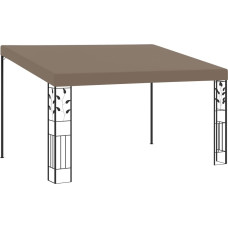 Vidaxl dārza nojume, stiprināma pie sienas, 4x3x2,5 m, pelēkbrūna