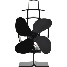 Vidaxl karstuma izplūdes ventilators, 4 lāpstiņas, melns