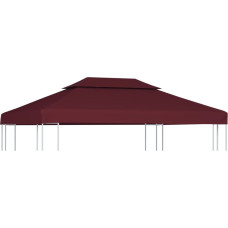 Vidaxl nojumes jumta pārsegs, divdaļīgs, 4x3 m, bordo