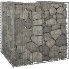 Vidaxl gabions atkritumu tvertnēm, cinkots tērauds, 110x100x110 cm