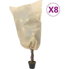 Vidaxl augu pārsegi ar aukliņu, 8 gab., 70 g/m², 0,8x1,2 m