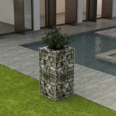 Vidaxl gabions, augstā puķu kaste, tērauds, 50x50x100 cm