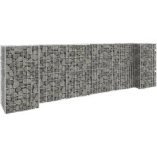 Vidaxl H-formas gabions, tērauda stieple, 260x40x80 cm