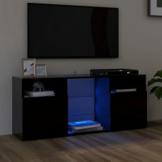 Vidaxl TV galdiņš ar LED lampiņām, melns, 120x30x50 cm