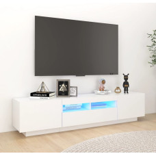 Vidaxl TV skapītis ar LED lampiņām, 180x35x40 cm, balts