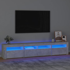 Vidaxl TV skapītis ar LED apgaismojumu, betona pelēks, 210x35x40 cm