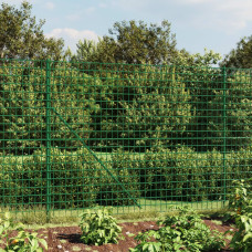 Vidaxl stiepļu žogs ar zemes mietiņiem, zaļš, 2,2x10 m