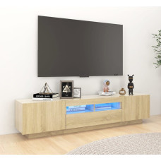 Vidaxl TV skapītis ar LED lampiņām, 180x35x40 cm, ozolkoka krāsa