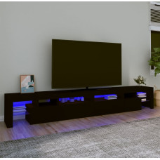 Vidaxl TV skapītis ar LED apgaismojumu, melns, 260x36,5x40 cm