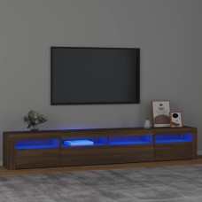 Vidaxl TV skapītis ar LED apgaismojumu, ozolkoka krāsa, 240x35x40 cm