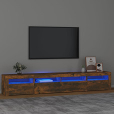 Vidaxl TV skapītis ar LED apgaismojumu, ozolkoka krāsa, 240x35x40 cm