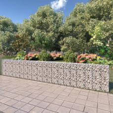 Vidaxl gabions ar vāku, cinkots tērauds, 600x30x100 cm