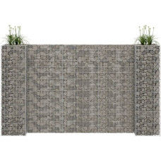 Vidaxl H-formas gabions, tērauda stieple, 260x40x150 cm