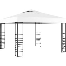 Vidaxl dārza nojume, 3x3 m, balta