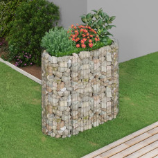 Vidaxl gabions, augstā puķu kaste, cinkota dzelzs, 120x50x100 cm