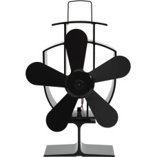 Vidaxl karstuma izplūdes ventilators, 5 lāpstiņas, melns